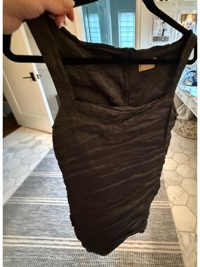 Lanvin Paris Black Ruched Cocktail Dress